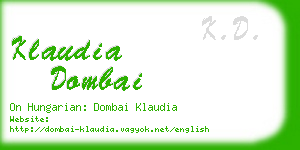 klaudia dombai business card